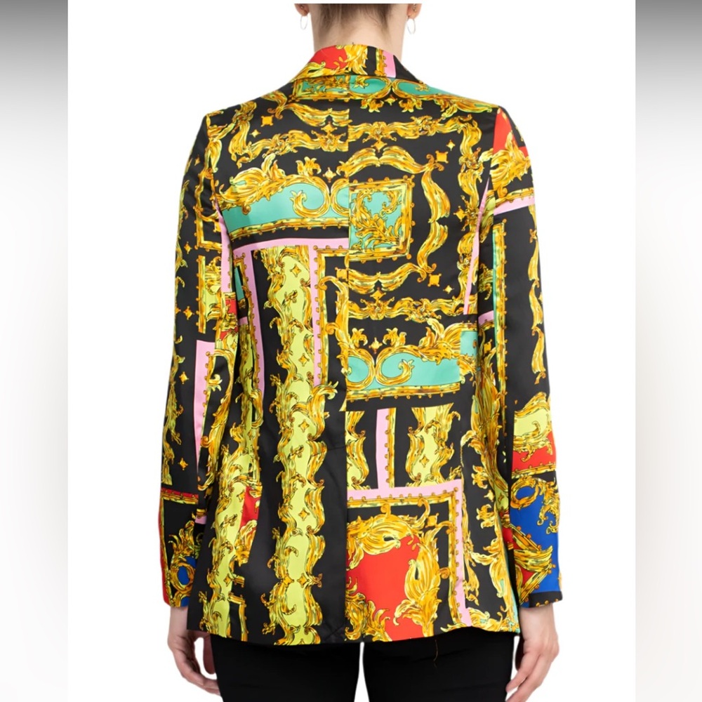 Industry- NWT Notched Collar Multi Color Printed Blazer Jacket - Picture 2 of 14